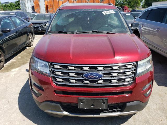 1FM5K8D82GGC12457 - 2016 FORD EXPLORER XLT RED photo 5