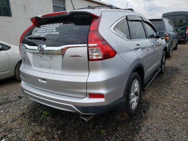 2HKRM4H71FH634644 - 2015 HONDA CR-V EXL SILVER photo 4