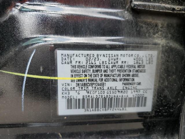 3N1AB8CV8PY244681 - 2023 NISSAN SENTRA SV BLACK photo 12