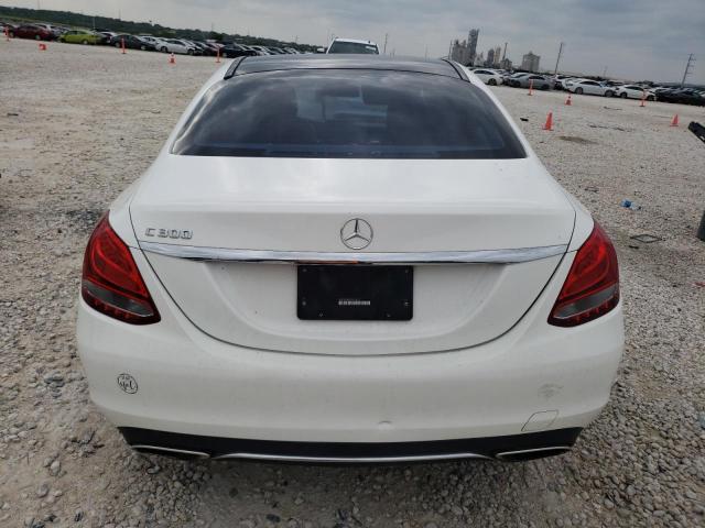 WDDWF4JB0GR158074 - 2016 MERCEDES-BENZ C 300 WHITE photo 6