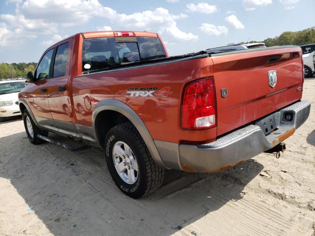 1D3HV18P79S757398 - 2009 DODGE RAM 1500 ORANGE photo 2