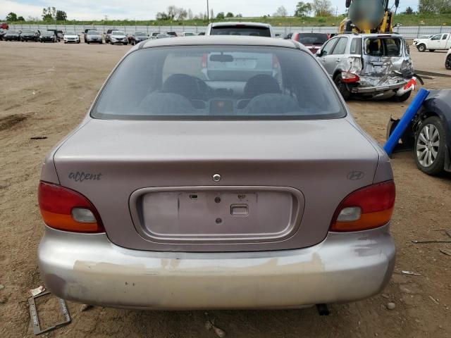 KMHVF14N4SU130175 - 1995 HYUNDAI ACCENT GRAY photo 6