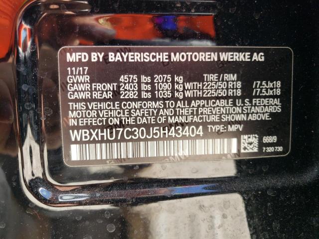 WBXHU7C30J5H43404 - 2018 BMW X1 SDRIVE28I BLACK photo 14