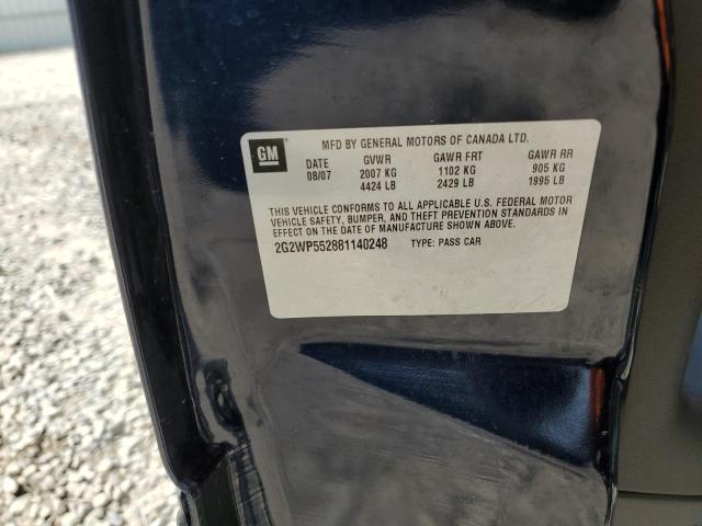 2G2WP552881140248 - 2008 PONTIAC GRAND PRIX 蓝色 照片 12