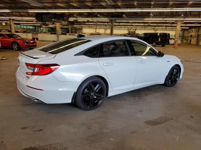 1HGCV3F26NA003464 - 2022 HONDA ACCORD HYBRID SPORT WHITE photo 3