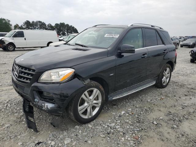 4JGDA5HB2CA022075 - 2012 MERCEDES-BENZ ML 350 4MATIC BLACK photo 1