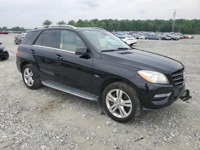 4JGDA5HB2CA022075 - 2012 MERCEDES-BENZ ML 350 4MATIC BLACK photo 4