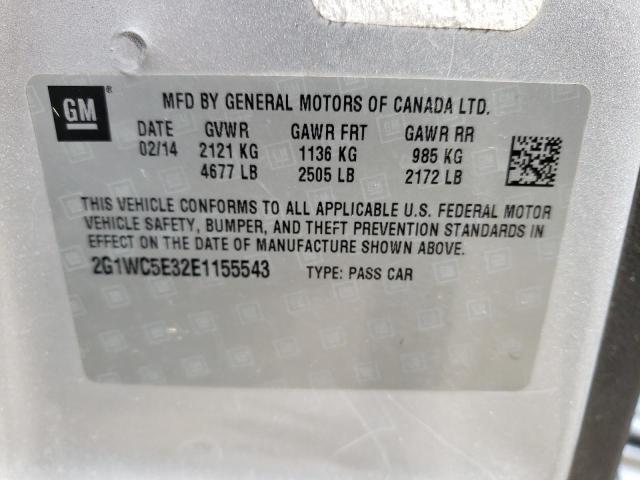 2G1WC5E32E1155543 - 2014 CHEVROLET IMPALA LIM LTZ SILVER photo 12