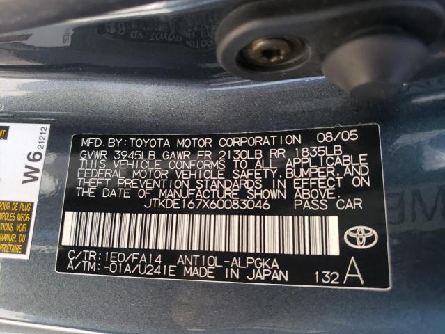 JTKDE167X60083046 - 2006 TOYOTA SCION TC 灰色 照片 12