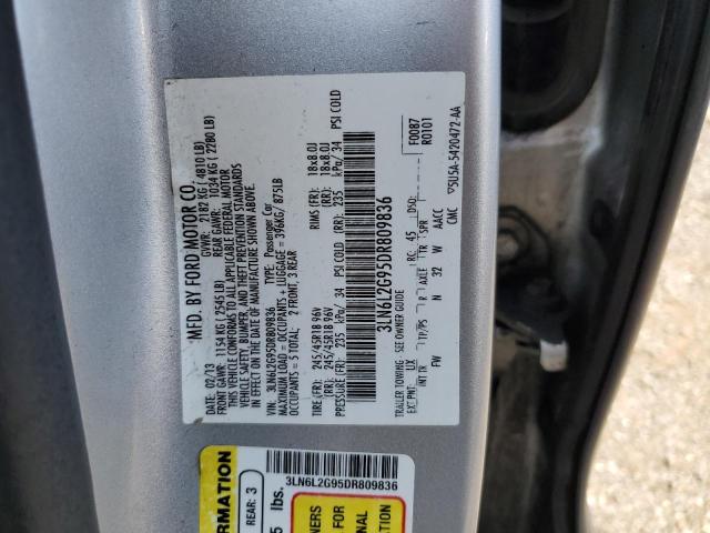 3LN6L2G95DR809836 - 2013 LINCOLN MKZ SILVER photo 12