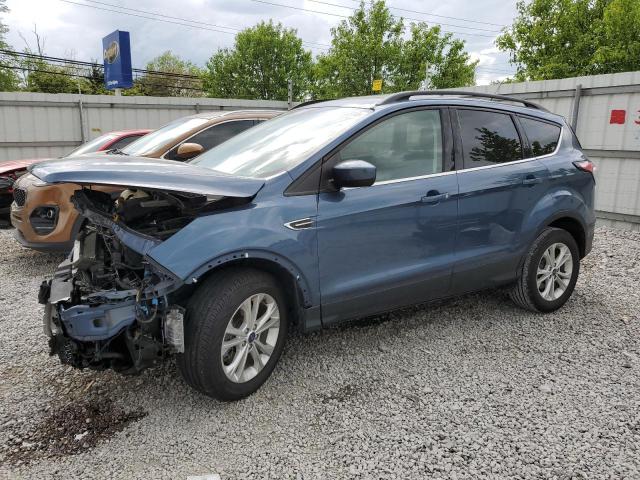 1FMCU9HD7JUB39349 - 2018 FORD ESCAPE SEL BLUE photo 1