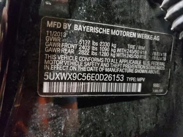 5UXWX9C56E0D26153 - 2014 BMW X3 XDRIVE28I BLACK photo 13