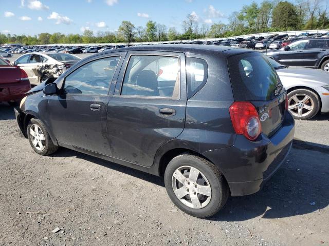 KL1TD66E79B336244 - 2009 CHEVROLET AVEO LS BLACK photo 2