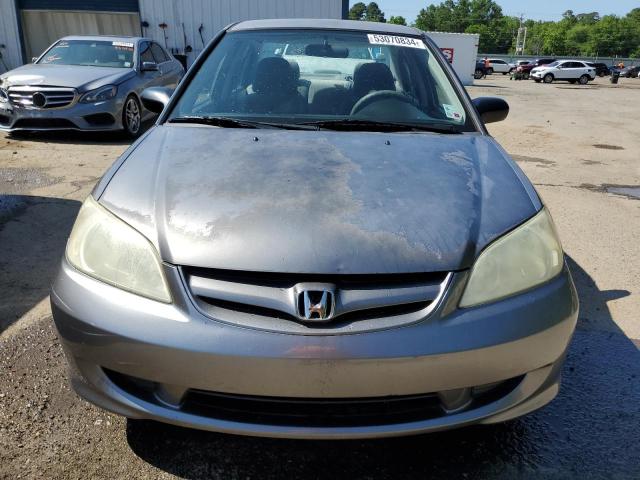 2HGES16505H589144 - 2005 HONDA CIVIC LX GRAY photo 5