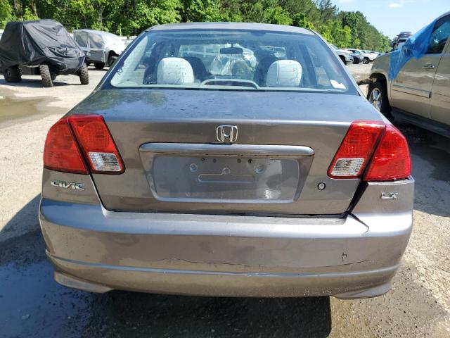 2HGES16505H589144 - 2005 HONDA CIVIC LX GRAY photo 6