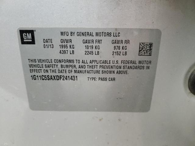 1G11C5SAXDF241431 - 2013 CHEVROLET MALIBU 1LT SILVER photo 12