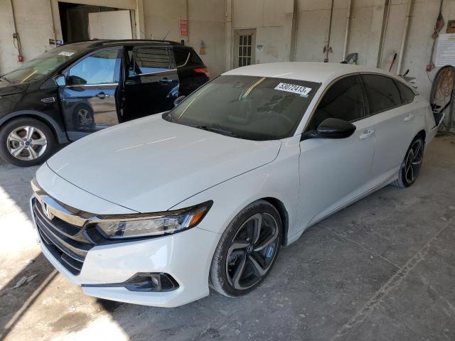 1HGCV1F48NA060660 - 2022 HONDA ACCORD SPORT SE WHITE photo 1