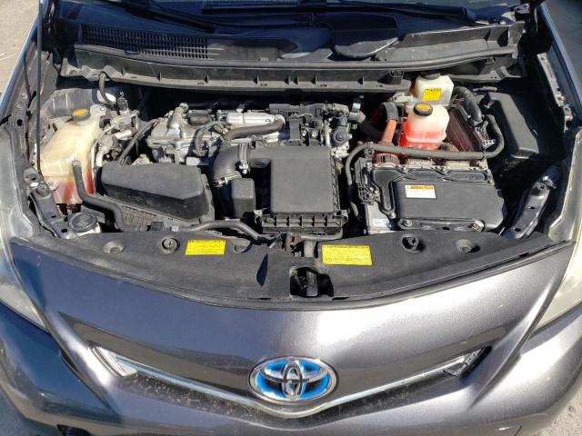 JTDZN3EU8E3317942 - 2014 TOYOTA PRIUS V GRAY photo 11