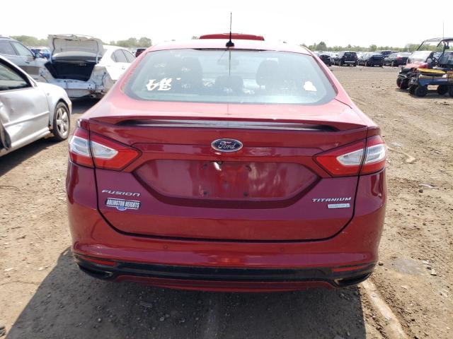 3FA6P0K94ER261078 - 2014 FORD FUSION TITANIUM RED photo 6