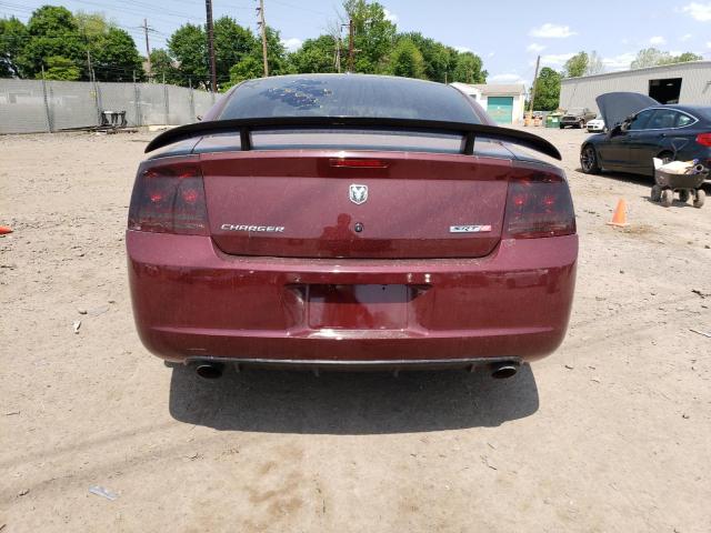 2B3LA73W96H422034 - 2006 DODGE CHARGER SRT-8 BURGUNDY photo 6