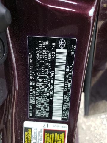 4T1BK1EB5DU077685 - 2013 TOYOTA AVALON BASE BURGUNDY photo 13