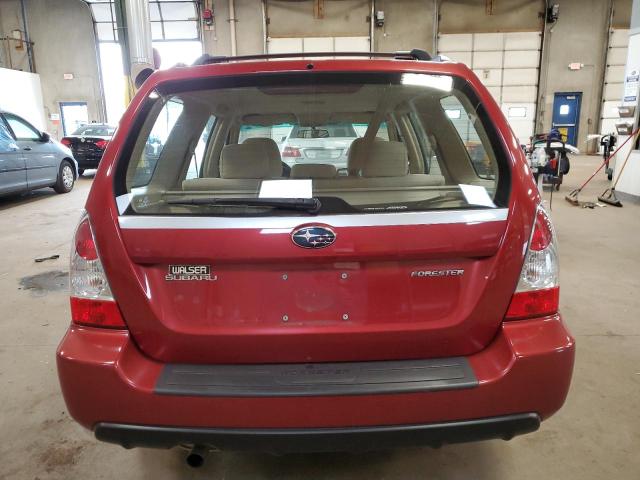 JF1SG63618H701060 - 2008 SUBARU FORESTER 2.5X RED photo 6