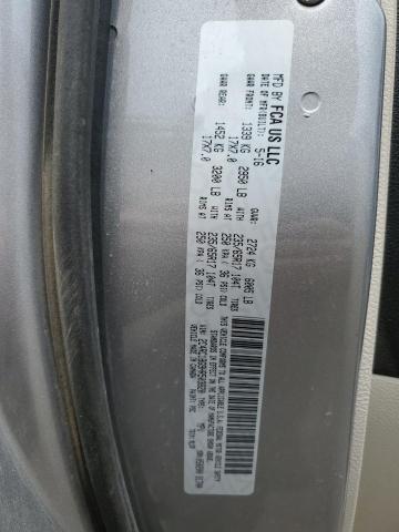 2C4RC1BG9HR503820 - 2017 CHRYSLER PACIFICA TOURING L Արծաթագույն լուսանկար 14