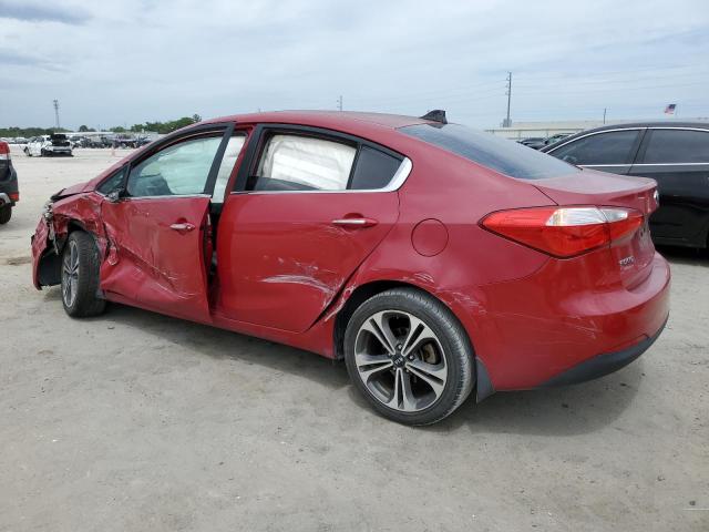 KNAFZ4A84E5208241 - 2014 KIA FORTE EX RED photo 2