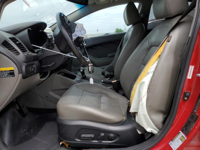 KNAFZ4A84E5208241 - 2014 KIA FORTE EX RED photo 7