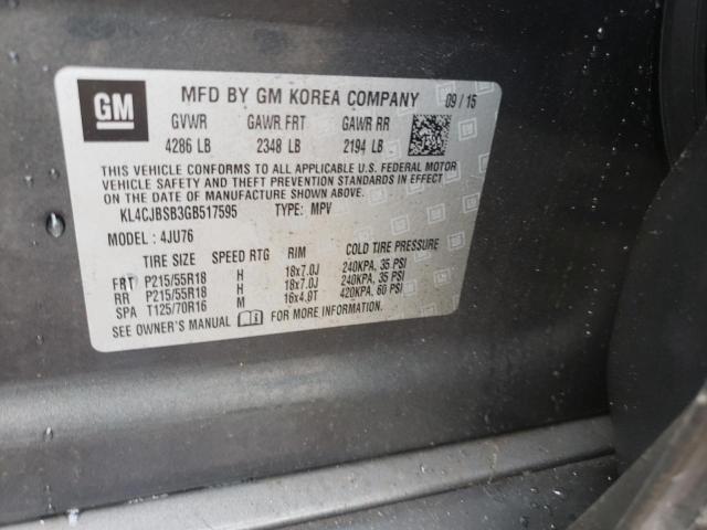 KL4CJBSB3GB517595 - 2016 BUICK ENCORE CONVENIENCE 灰色 照片 13