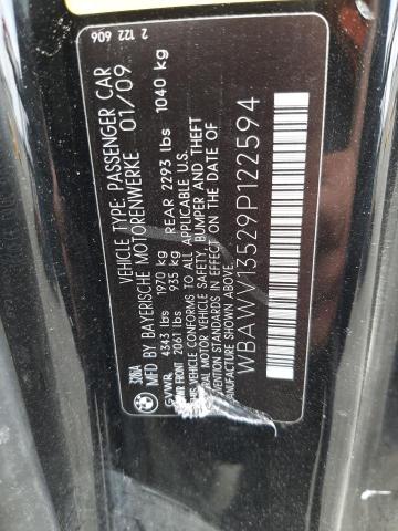 WBAWV13529P122594 - 2009 BMW 328 I SULEV BLACK photo 12