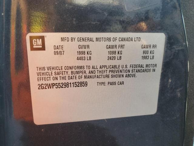 2G2WP552981152859 - 2008 PONTIAC GRAND PRIX 灰色 照片 13