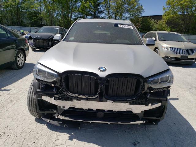 5UXTY5C0XM9F50095 - 2021 BMW X3 XDRIVE30I SILVER photo 5