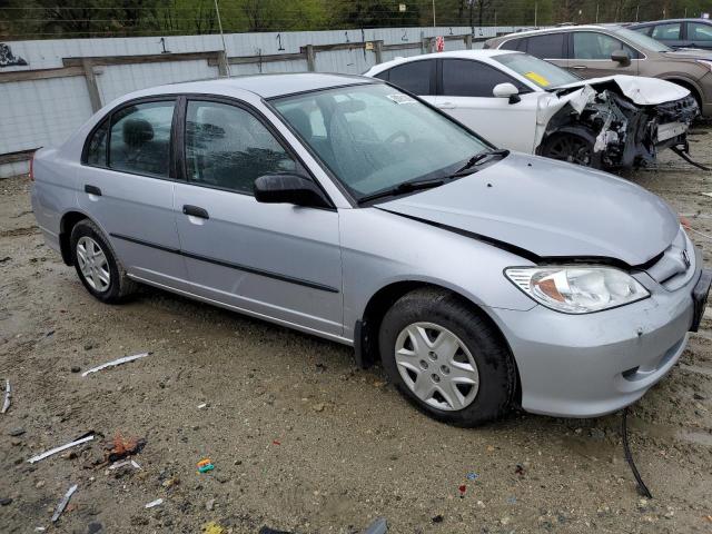 1HGES16355L008304 - 2005 HONDA CIVIC DX VP Արծաթագույն լուսանկար 4