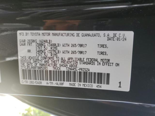 3TYLB5JN8RT005203 - 2024 TOYOTA TACOMA DOUBLE CAB Negro foto 12