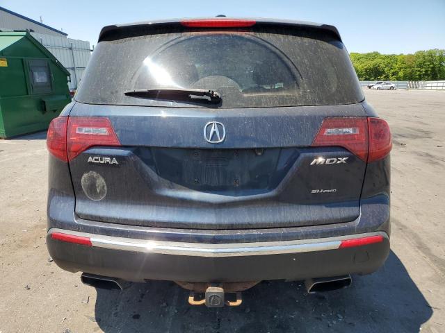 2HNYD2H49BH518630 - 2011 ACURA MDX TECHNOLOGY BLUE photo 6