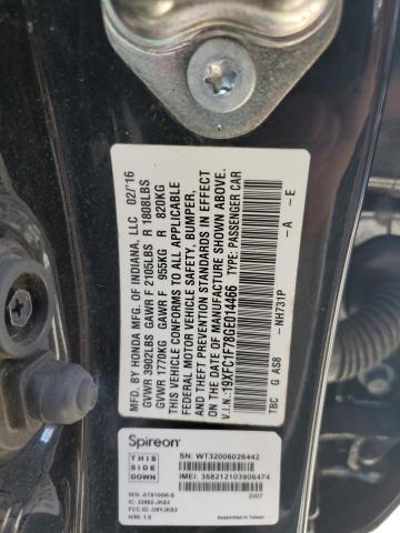 19XFC1F78GE014466 - 2016 HONDA CIVIC EXL 石墨色 照片 13