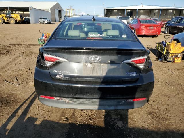 KMHE34L14GA033284 - 2016 HYUNDAI SONATA HYBRID BLACK photo 6