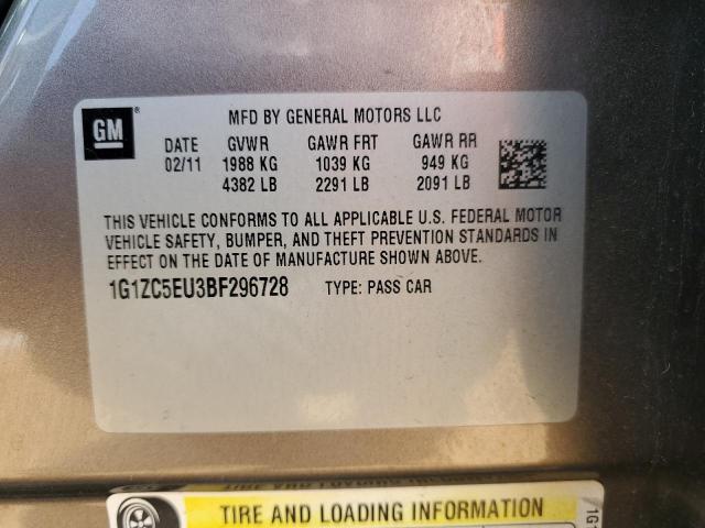 1G1ZC5EU3BF296728 - 2011 CHEVROLET MALIBU 1LT TAN photo 13