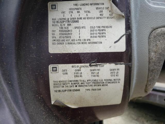 1G1BL52P1TR125640 - 1996 CHEVROLET IMPALA CLASSIC SS PURPLE photo 12