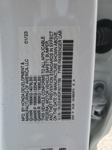 19UDE4H63PA017786 - 2023 ACURA INTEGRA A-SPEC TECH WHITE photo 12