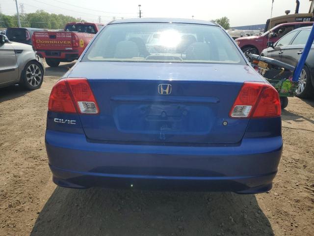 1HGES16394L012628 - 2004 HONDA CIVIC DX VP BLUE photo 6