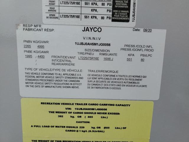 1UJBJ0AH5M1JG0056 - 2021 JAYCO JAY FEATHR WHITE photo 10