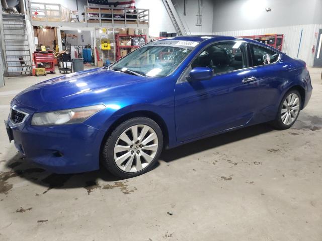 1HGCS22868A007161 - 2008 HONDA ACCORD EXL BLUE photo 1