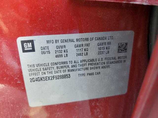 2G4GK5EX2F9288853 - 2015 BUICK REGAL 红色 照片 12