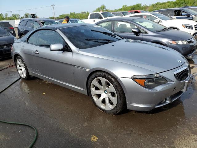 WBAEK73414B260521 - 2004 BMW 645 CI AUTOMATIC GRAY photo 4