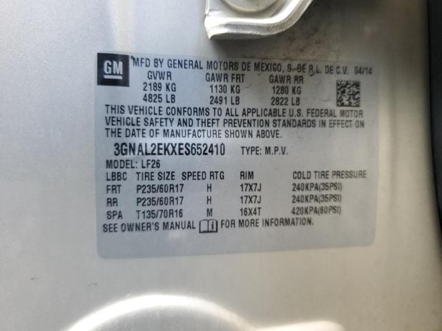 3GNAL2EKXES652410 - 2014 CHEVROLET CAPTIVA LS ბეჟი ფოტო 13