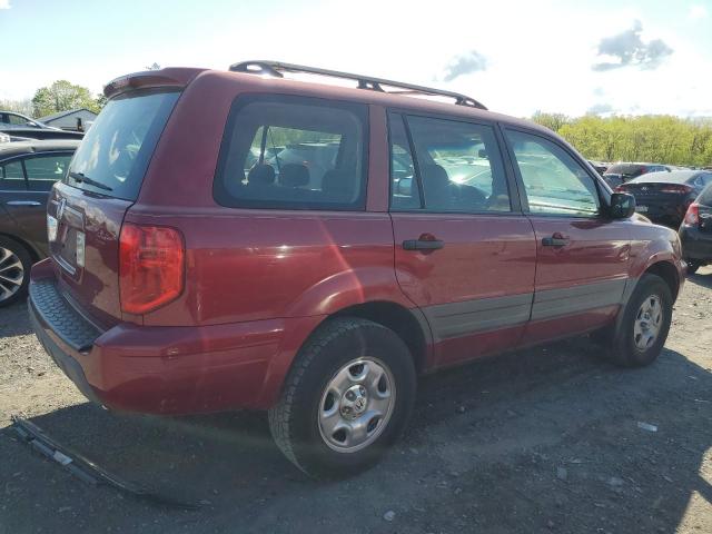 2HKYF18144H595836 - 2004 HONDA PILOT LX RED photo 3