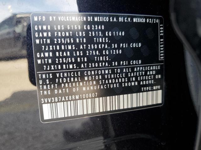 3VV3B7AX8RM100807 - 2024 VOLKSWAGEN TIGUAN SE BLACK photo 14