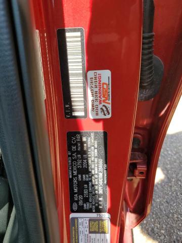 3KPF54ADXME284660 - 2021 KIA FORTE EX RED photo 12